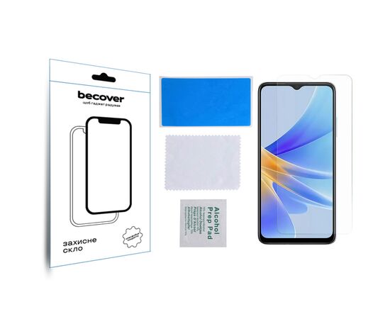 Стекло защитное BeCover Oppo A17/A17k 4G 3D Crystal Clear Glass (709775), изображение 3 Стекло защитное BeCover Oppo A17/A17k 4G 3D Crystal Clear Glass (709775), изображение 3