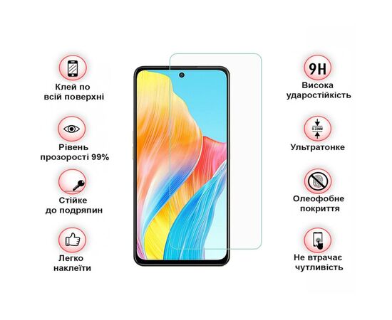 Скло захисне BeCover Oppo A98 5G 3D Crystal Clear Glass (709773), зображення 4 Скло захисне BeCover Oppo A98 5G 3D Crystal Clear Glass (709773), зображення 4