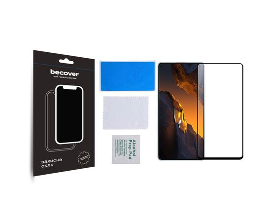 Стекло защитное BeCover Poco F5 Black (709743), изображение 3