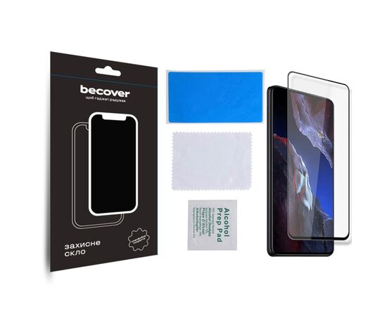 Скло захисне BeCover Poco F5 Pro Black (709744), зображення 3