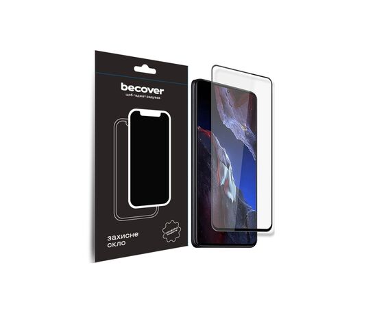 Стекло защитное BeCover Poco F5 Pro Black (709744)