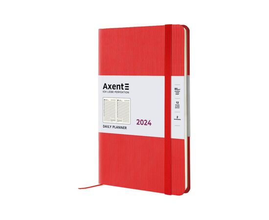 Еженедельник Axent 2024 Partner Lines 145х210, ярко красный (8815-24-54-A)