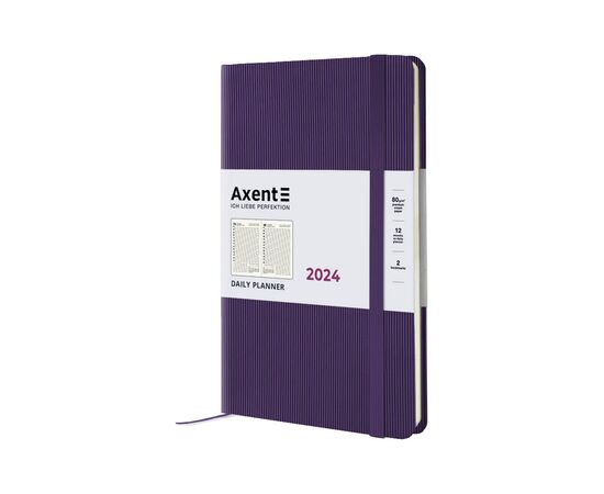 Еженедельник Axent 2024 Partner Lines 145 х 210, пурпурный (8815-24-17-A)