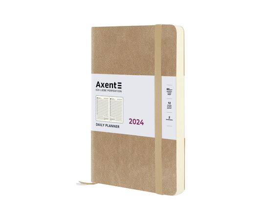 Еженедельник Axent 2024 Partner Soft Nuba 145 х 210, миндальный (8817-24-59-A), изображение 2 Еженедельник Axent 2024 Partner Soft Nuba 145 х 210, миндальный (8817-24-59-A), изображение 2