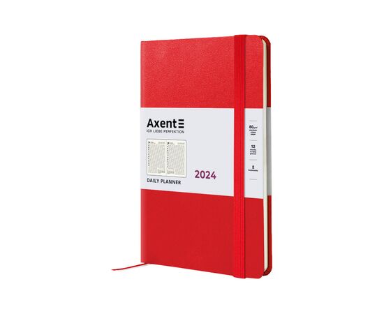 Тижневик Axent 2024 Partner Strong 145 х 210, червоний (8819-24-05-A)