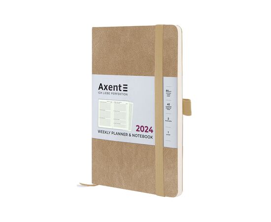 Еженедельник Axent 2024 Partner Soft Nuba 125 х 195, миндальный (8517-24-59-A), изображение 2 Еженедельник Axent 2024 Partner Soft Nuba 125 х 195, миндальный (8517-24-59-A), изображение 2