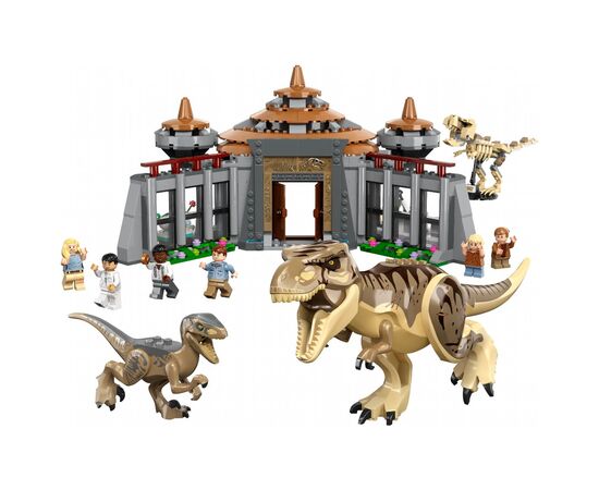 Конструктор LEGO Jurassic World Центр посетителей: Атака тиранозавра и раптора 693 детали (76961), изображение 2 Конструктор LEGO Jurassic World Центр посетителей: Атака тиранозавра и раптора 693 детали (76961), изображение 2