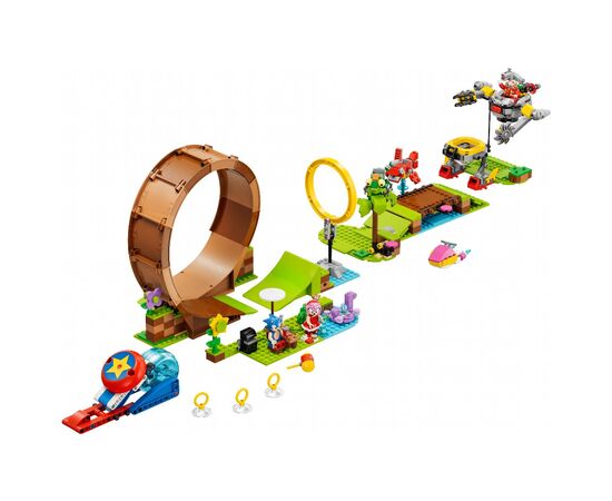 Конструктор LEGO Sonic the Hedgehog Соревнования петли Соника на зеленом холме 802 детали (76994), изображение 2 Конструктор LEGO Sonic the Hedgehog Соревнования петли Соника на зеленом холме 802 детали (76994), изображение 2