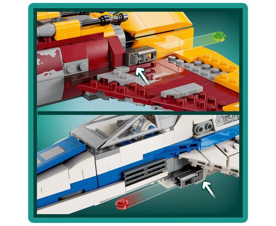 Конструктор LEGO Star Wars Истребитель Новой Республики E-Wing против Звездного истребителя Шин Хати 1056 деталей (75364), изображение 6 Конструктор LEGO Star Wars Истребитель Новой Республики E-Wing против Звездного истребителя Шин Хати 1056 деталей (75364), изображение 6