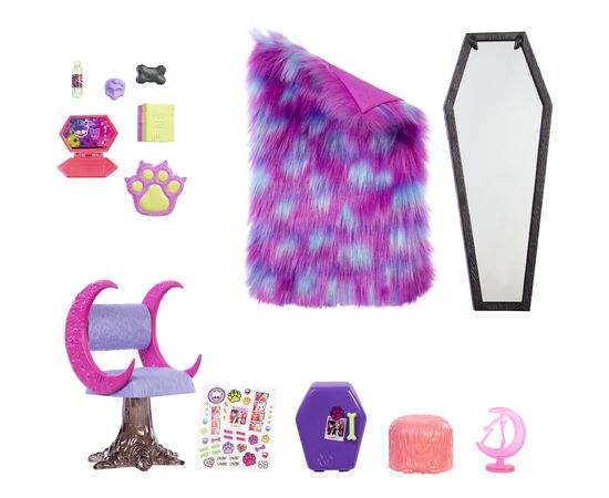 Кукла Monster High Жуткая комната Клодин (HHK64), изображение 3 Кукла Monster High Жуткая комната Клодин (HHK64), изображение 3