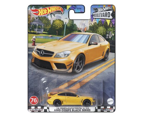 Машина Hot Wheels Коллекционная модель 12 Mercedes-Benz C63 AMG Coupe Black Series серии Премиальные авто (GJT68/HKF23), изображение 5 Машина Hot Wheels Коллекционная модель 12 Mercedes-Benz C63 AMG Coupe Black Series серии Премиальные авто (GJT68/HKF23), изображение 5