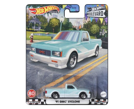 Машина Hot Wheels Коллекционная модель 91 GMC Syclone серии Премиальные авто (GJT68/HKF24), изображение 5 Машина Hot Wheels Коллекционная модель 91 GMC Syclone серии Премиальные авто (GJT68/HKF24), изображение 5