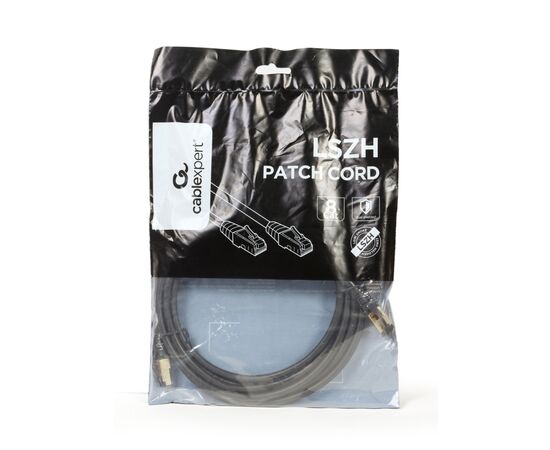 Патч-корд 0.25м, S/FTP, cat 8, литий, 50u", CU, AWG 27, LSZH, black Cablexpert (PP8-LSZHCU-BK-0.25M), зображення 3 Патч-корд 0.25м, S/FTP, cat 8, литий, 50u", CU, AWG 27, LSZH, black Cablexpert (PP8-LSZHCU-BK-0.25M), зображення 3