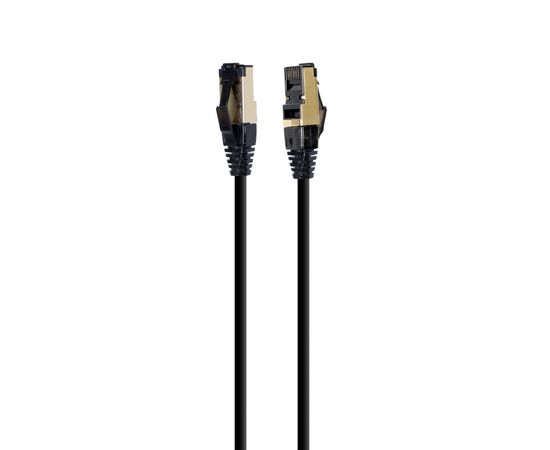 Патч-корд 5м, S/FTP, cat 8, литий, 50u", CU, AWG 27, LSZH, black Cablexpert (PP8-LSZHCU-BK-5M)