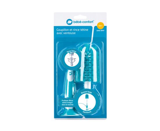 Щеточка для мытья бутылочек Bebe Confort 2 в 1 на присоске (3102201830), изображение 4