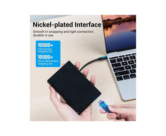 Дата кабель USB-C to Micro BM 0.5m 2A Vention (CQABD), изображение 4 Дата кабель USB-C to Micro BM 0.5m 2A Vention (CQABD), изображение 4