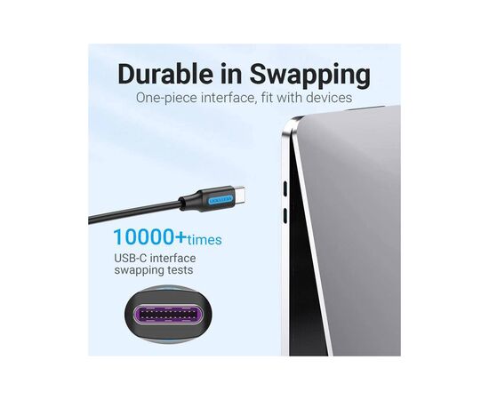Дата кабель USB-C to USB-C 1.0m 2.0 100W Vention (COTBF), изображение 5 Дата кабель USB-C to USB-C 1.0m 2.0 100W Vention (COTBF), изображение 5