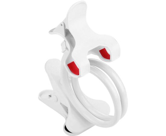 Тримач для смартфонів XoKo прищепка, гнучкий, 65 см, білий (XK-RM-C20-WHT), зображення 2 Тримач для смартфонів XoKo прищепка, гнучкий, 65 см, білий (XK-RM-C20-WHT), зображення 2