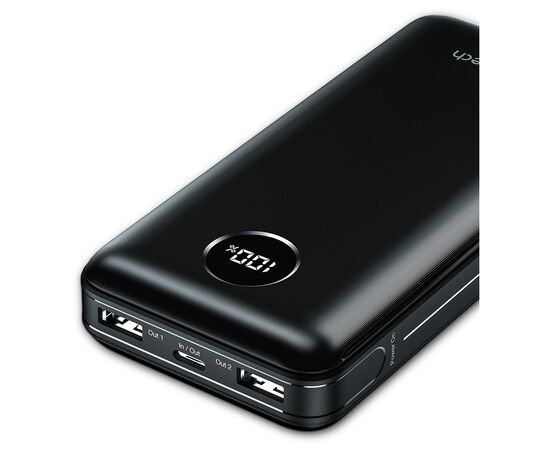 Батарея универсальная Choetech 20000mAh, PD/3.0/45W, QC/3.0/18W, USB-C, 2*USB-A (B653-CCBK), изображение 2 Батарея универсальная Choetech 20000mAh, PD/3.0/45W, QC/3.0/18W, USB-C, 2*USB-A (B653-CCBK), изображение 2