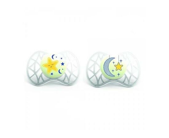 Пустышка Nuvita Air 6м+ 2 шт. светится в темноте (NV7082)