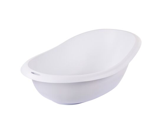 Ванночка Bebe Confort VERSO эргономичная со сливом (белая с синей пробкой) (3107201900)