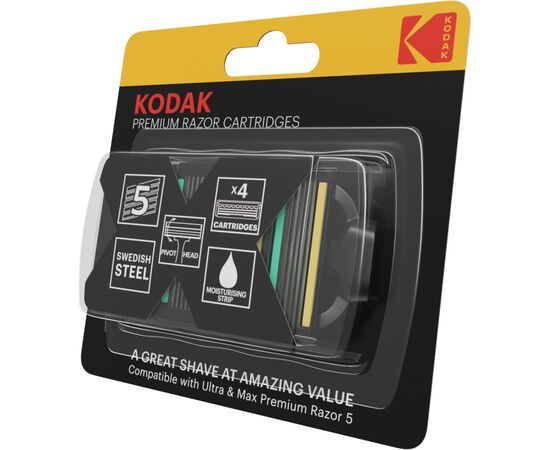 Сменные кассеты Kodak Premium 5 лезвий 4 шт. (30421981), изображение 3 Сменные кассеты Kodak Premium 5 лезвий 4 шт. (30421981), изображение 3