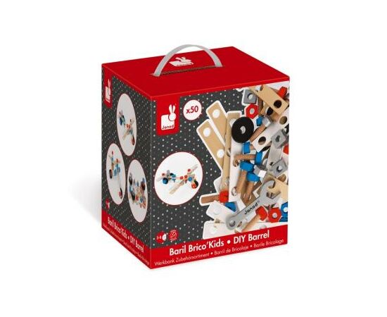 Конструктор Janod деревянный DIY 50 эл. (J06480), изображение 2 Конструктор Janod деревянный DIY 50 эл. (J06480), изображение 2