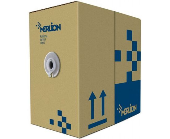 Кабель сетевой Merlion FTP 305м КНПЕ (4*2*0,51) 4Р 24AWG [СCA] Black (03496), изображение 2