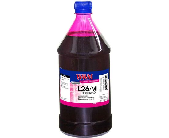 Чернила WWM Lexmark №26/27 1000г Magenta (L26/M-4)