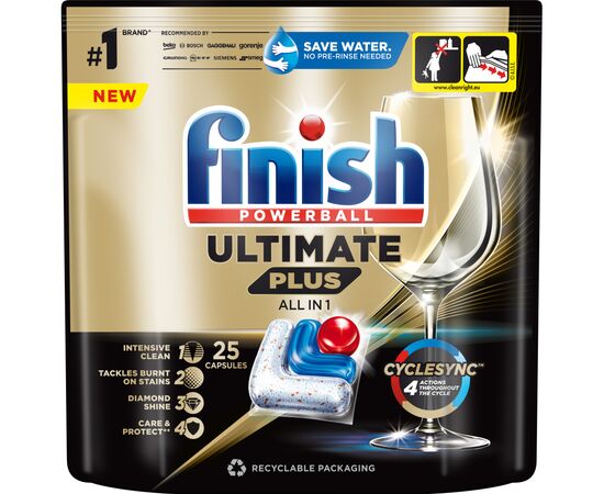 Таблетки для посудомийних машин Finish Ultimate Plus All in 1 25 шт. (5908252010721)