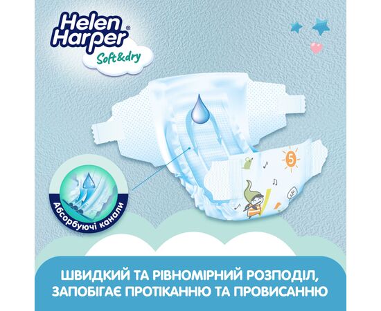 Подгузники Helen Harper Soft&Dry New Junior Размер 5 (11-16 кг) 39 шт (2316778), изображение 4 Подгузники Helen Harper Soft&Dry New Junior Размер 5 (11-16 кг) 39 шт (2316778), изображение 4