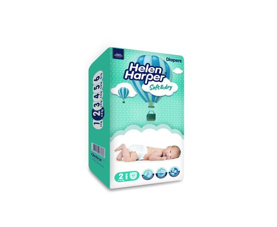 Подгузники Helen Harper Soft&Dry New Mini Размер 2 (4-8 кг) 43 шт (2316770), изображение 7 Подгузники Helen Harper Soft&Dry New Mini Размер 2 (4-8 кг) 43 шт (2316770), изображение 7