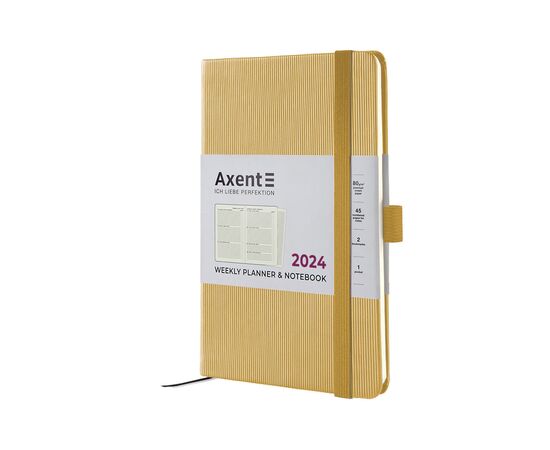 Еженедельник Axent 2024 Partner Lines 125 х 195, песочный (8515-24-53-A), изображение 2 Еженедельник Axent 2024 Partner Lines 125 х 195, песочный (8515-24-53-A), изображение 2