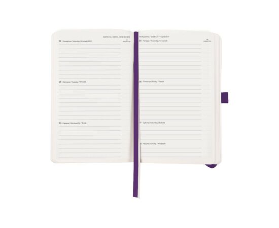 Еженедельник Axent 2024 Partner Soft Diamond 125х195, фиолетовый (8518-24-11-A), изображение 3 Еженедельник Axent 2024 Partner Soft Diamond 125х195, фиолетовый (8518-24-11-A), изображение 3