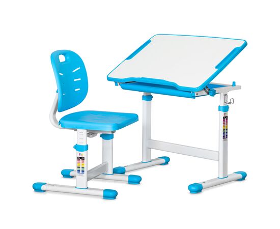 Парта со стулом Evo-kids Blue (Evo-06 Ergo BL), изображение 2 Парта со стулом Evo-kids Blue (Evo-06 Ergo BL), изображение 2