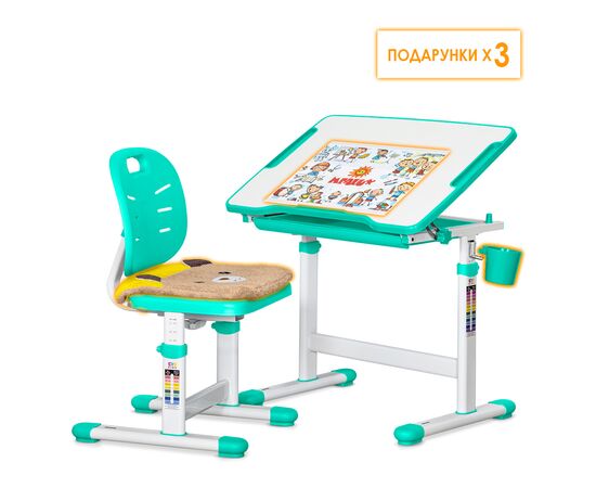 Парта со стулом Evo-kids Green (Evo-06 Ergo Z), изображение 5 Парта со стулом Evo-kids Green (Evo-06 Ergo Z), изображение 5
