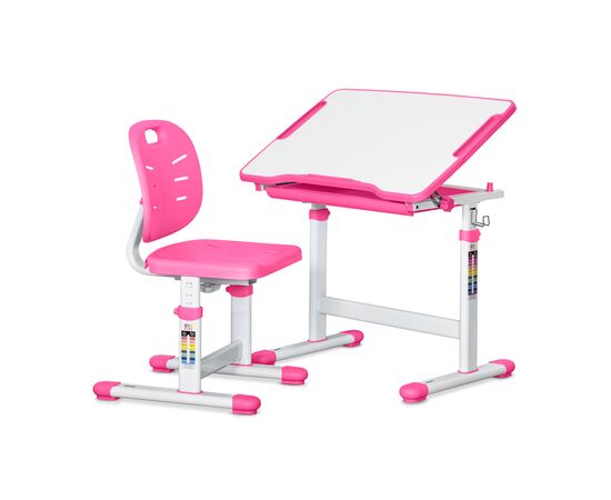 Парта со стулом Evo-kids Pink (Evo-06 Ergo PN), изображение 2 Парта со стулом Evo-kids Pink (Evo-06 Ergo PN), изображение 2