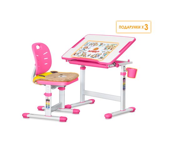 Парта со стулом Evo-kids Pink (Evo-06 Ergo PN), изображение 5 Парта со стулом Evo-kids Pink (Evo-06 Ergo PN), изображение 5