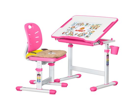 Парта зі стільцем Evo-kids Pink (Evo-06 Ergo PN)