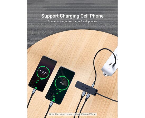 Концентратор Vention USB 3.1 Type-C to 4xUSB 3.0 active black (TGKBB), изображение 8 Концентратор Vention USB 3.1 Type-C to 4xUSB 3.0 active black (TGKBB), изображение 8