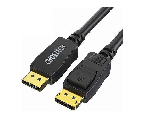 Кабель мультимедийный DisplayPort to DisplayPort 2.0m V1.4, 8K 60Hz PVC Choetech (XDD01), изображение 3 Кабель мультимедийный DisplayPort to DisplayPort 2.0m V1.4, 8K 60Hz PVC Choetech (XDD01), изображение 3