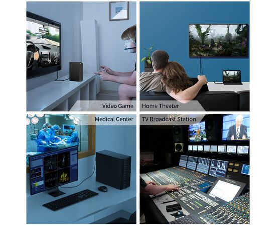 Кабель мультимедийный HDMI to HDMI 2.0m V2.1, 8K60Hz Choetech (XHH01), изображение 7 Кабель мультимедийный HDMI to HDMI 2.0m V2.1, 8K60Hz Choetech (XHH01), изображение 7