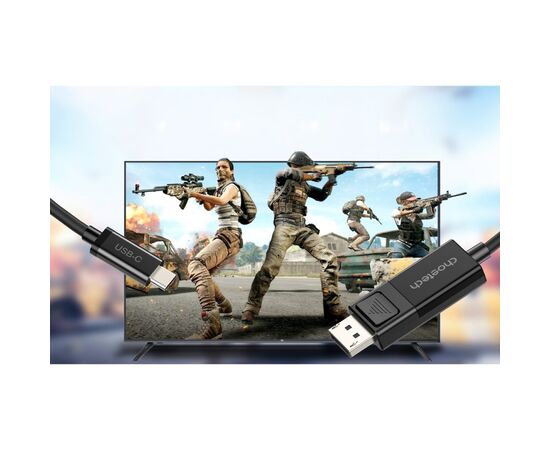 Кабель мультимедийный USB 3.1 Type-C to DisplayPort 1.8m V1.4 Thunderbolt 3 4K60Hz PVC Choetech (XCP-1803), изображение 8 Кабель мультимедийный USB 3.1 Type-C to DisplayPort 1.8m V1.4 Thunderbolt 3 4K60Hz PVC Choetech (XCP-1803), изображение 8