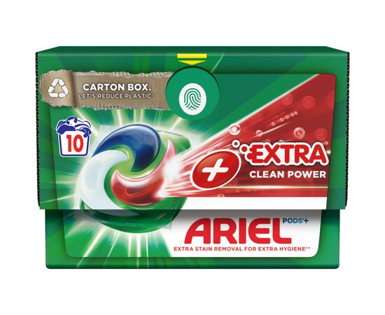 Капсулы для стирки Ariel Pods All-in-1 + Сила экстраочищения 10 шт. (8001090803412), изображение 2 Капсулы для стирки Ariel Pods All-in-1 + Сила экстраочищения 10 шт. (8001090803412), изображение 2