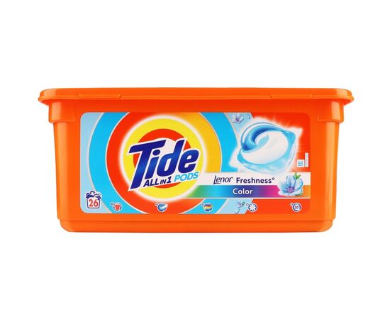 Капсулы для стирки Tide Все-в-1 Touch of Lenor Fresh Color 26 шт. (8001090802385)