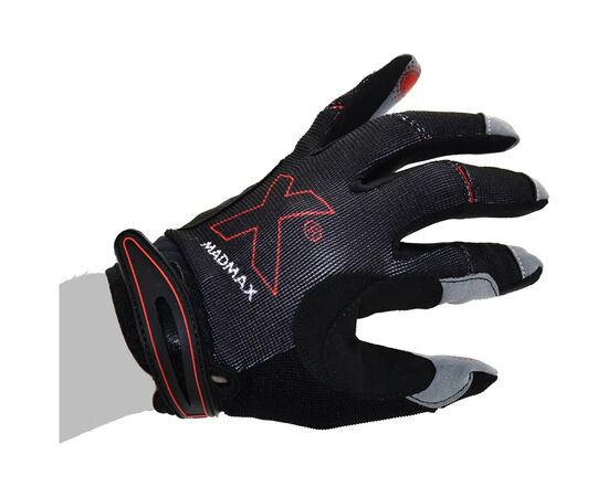 Перчатки для фитнеса MadMax MXG-103 X Gloves Black/Grey M (MXG-103-BLK_M), изображение 7 Перчатки для фитнеса MadMax MXG-103 X Gloves Black/Grey M (MXG-103-BLK_M), изображение 7