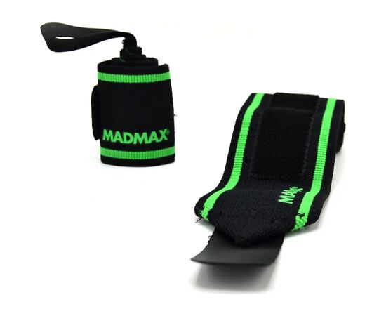 Бинт для спорта MadMax MFA-298 Wrist Wraps 18" Black/Green (MFA-298-U), изображение 3 Бинт для спорта MadMax MFA-298 Wrist Wraps 18" Black/Green (MFA-298-U), изображение 3