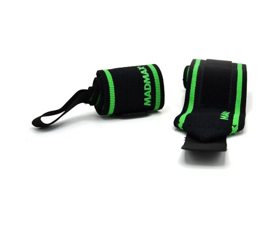 Бинт для спорта MadMax MFA-298 Wrist Wraps 18" Black/Green (MFA-298-U), изображение 4 Бинт для спорта MadMax MFA-298 Wrist Wraps 18" Black/Green (MFA-298-U), изображение 4