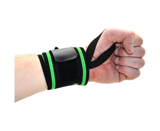 Бинт для спорта MadMax MFA-298 Wrist Wraps 18" Black/Green (MFA-298-U), изображение 7 Бинт для спорта MadMax MFA-298 Wrist Wraps 18" Black/Green (MFA-298-U), изображение 7
