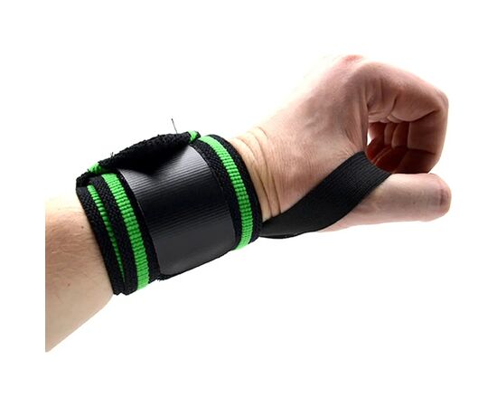Бинт для спорта MadMax MFA-298 Wrist Wraps 18" Black/Green (MFA-298-U), изображение 8 Бинт для спорта MadMax MFA-298 Wrist Wraps 18" Black/Green (MFA-298-U), изображение 8